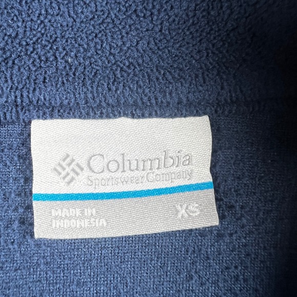 Columbia Mens XS Navy Blue Half Zip Fleece Pullover Sweater XM6279 1575001 - Picture 5 of 11